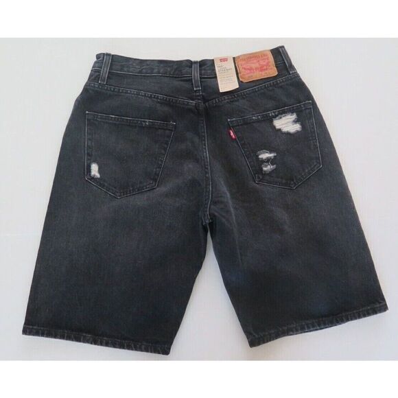 Levi's 569 Men's Sz 31 Black Loose Straight Denim Shorts - Picture 2 of 5